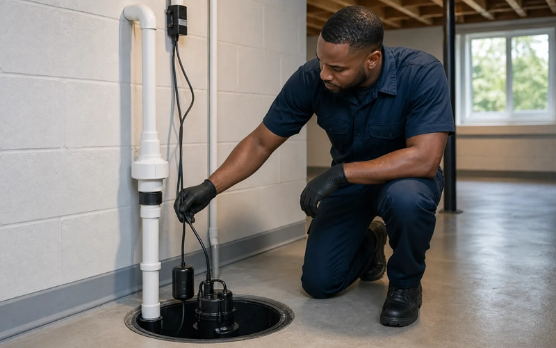 Battery Backup Sump Pump — completed work