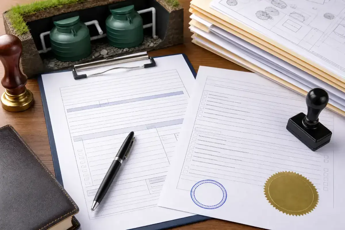 Prodigy Sewer and Drain paperwork shows organized planning and professionalism for customer services.