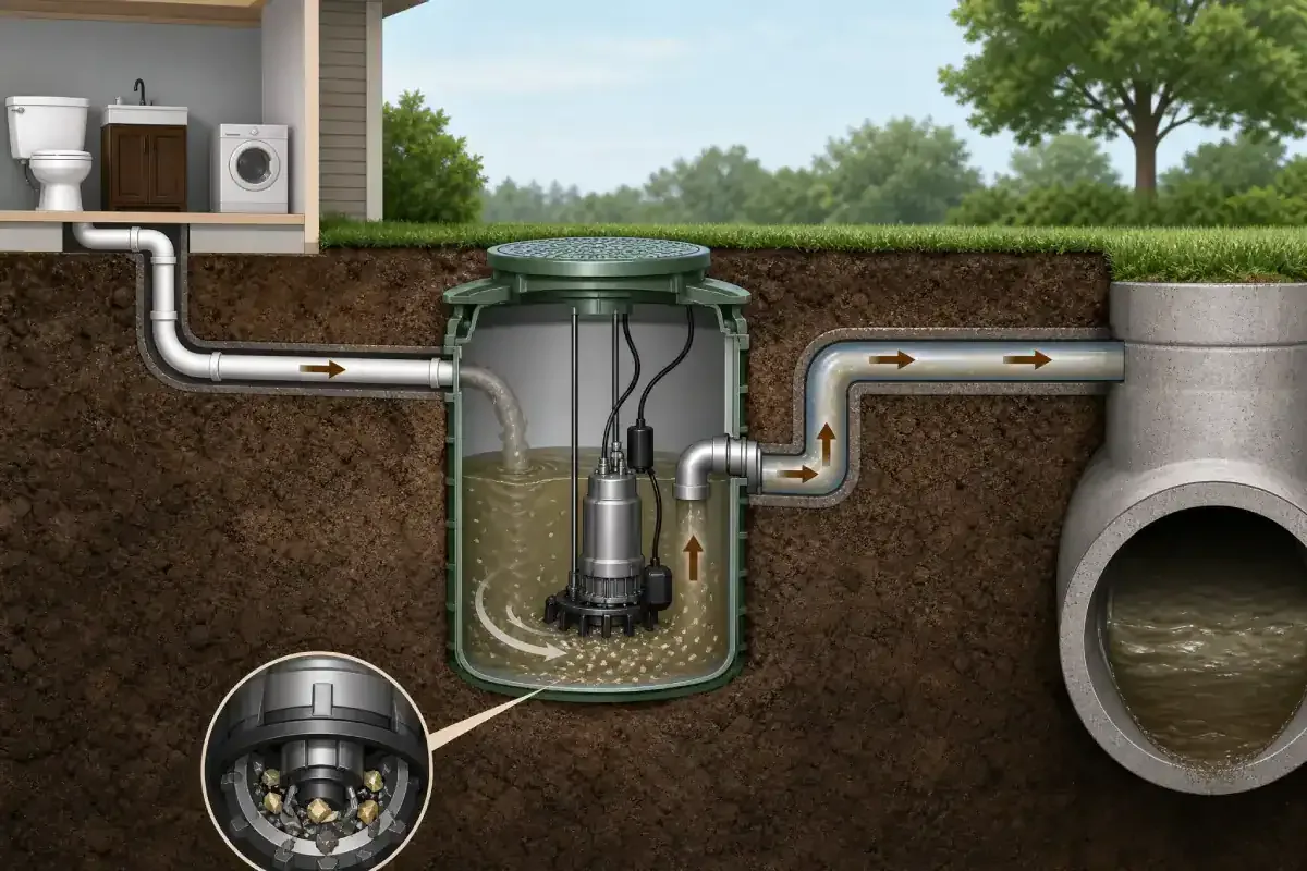 Prodigy Sewer and Drain shows how home wastewater moves to a pump station, where it’s sent safely to the main sewer line.