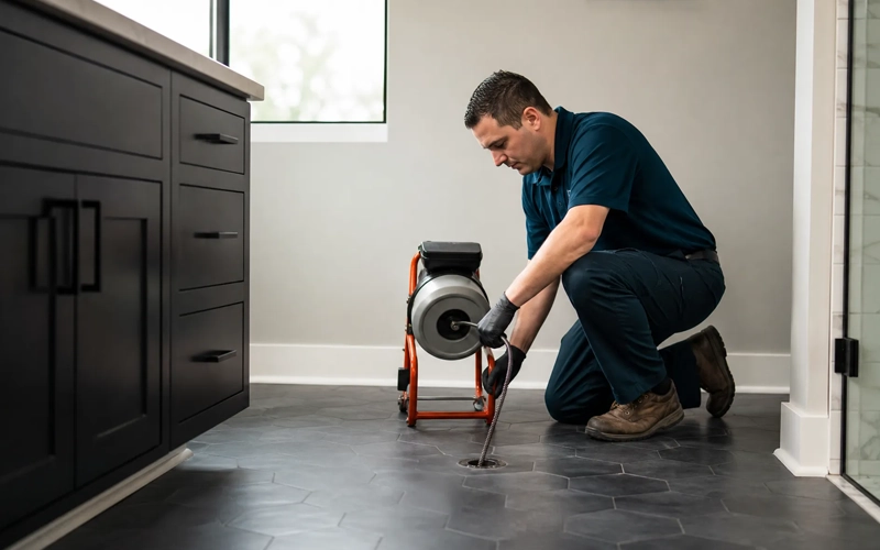 Floor Drain Cleaning — completed work