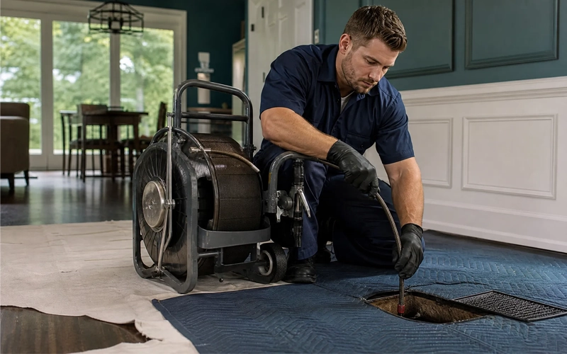 Floor Drain Cleaning — Prodigy crew
