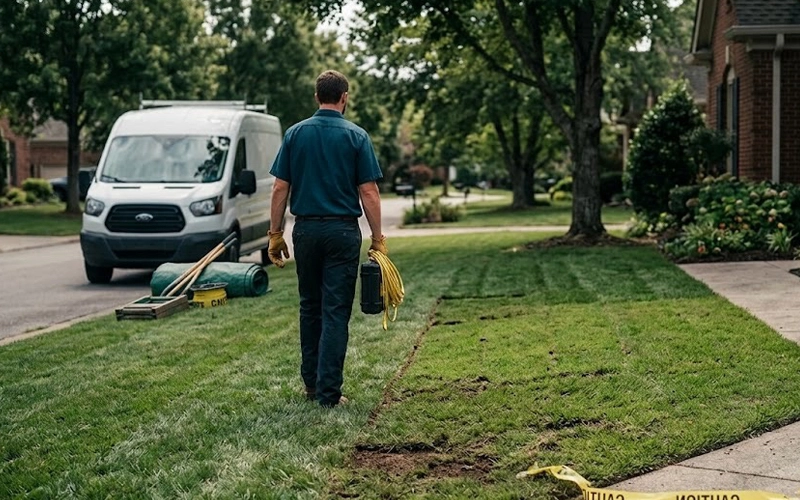 Sewer Line Replacement — completed work